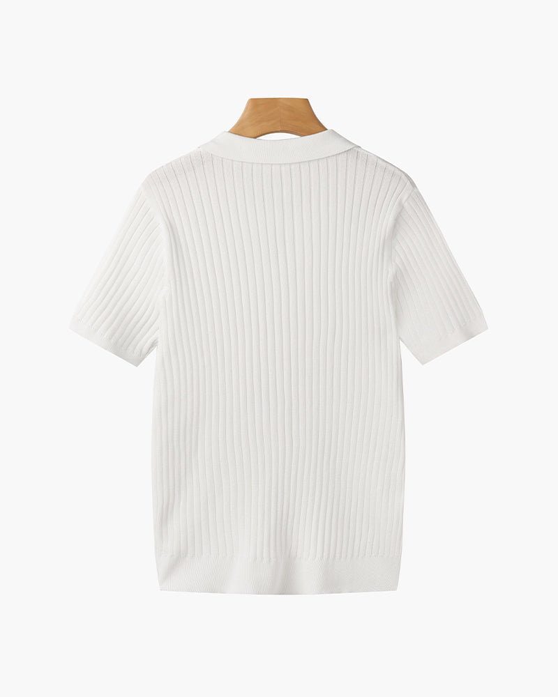 Herren Ripp-Polo-Shirt | Kurzarm