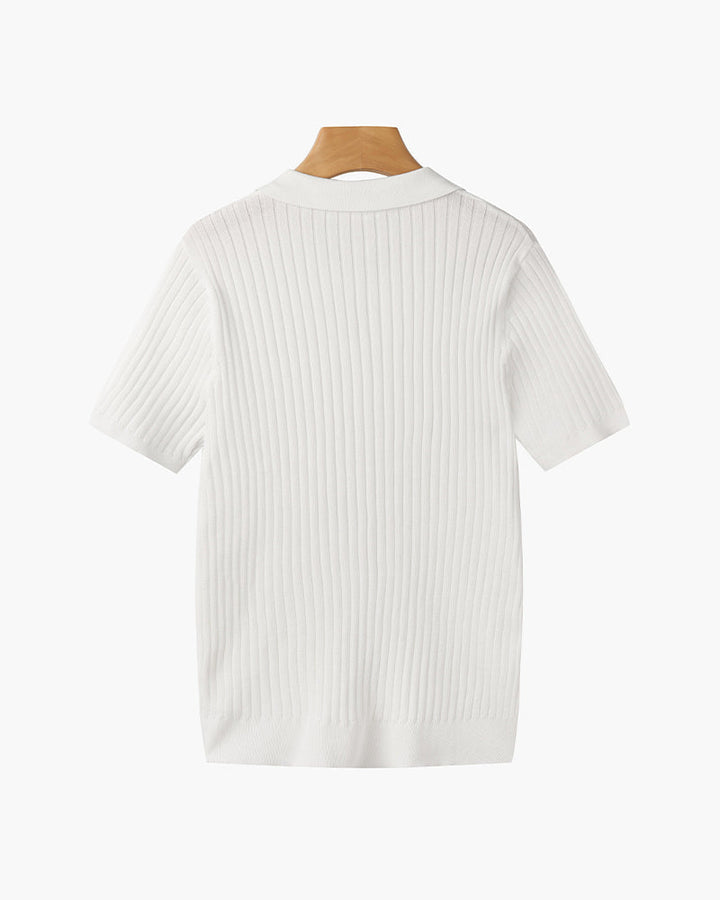 Herren Ripp-Polo-Shirt | Kurzarm