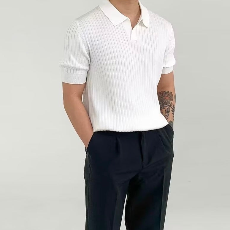 Herren Ripp-Polo-Shirt | Kurzarm