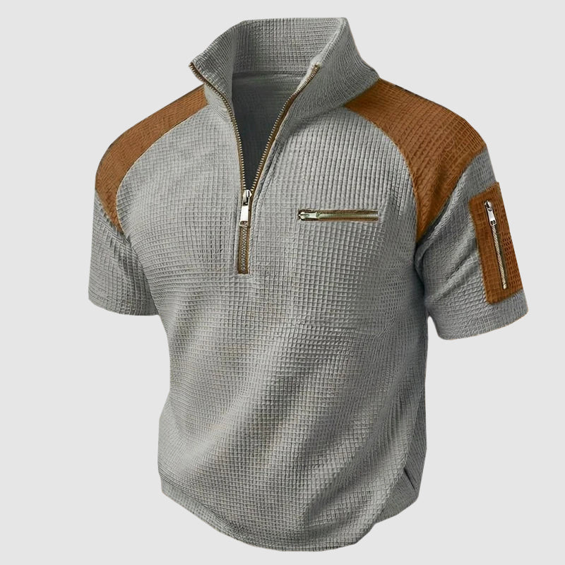 Herren Poloshirt mit Reißverschluss | Kurzarm
