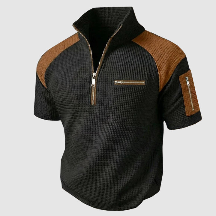 Herren Poloshirt mit Reißverschluss | Kurzarm