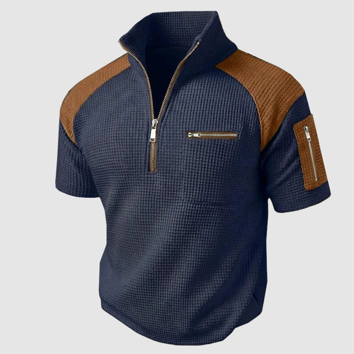 Herren Poloshirt mit Reißverschluss | Kurzarm