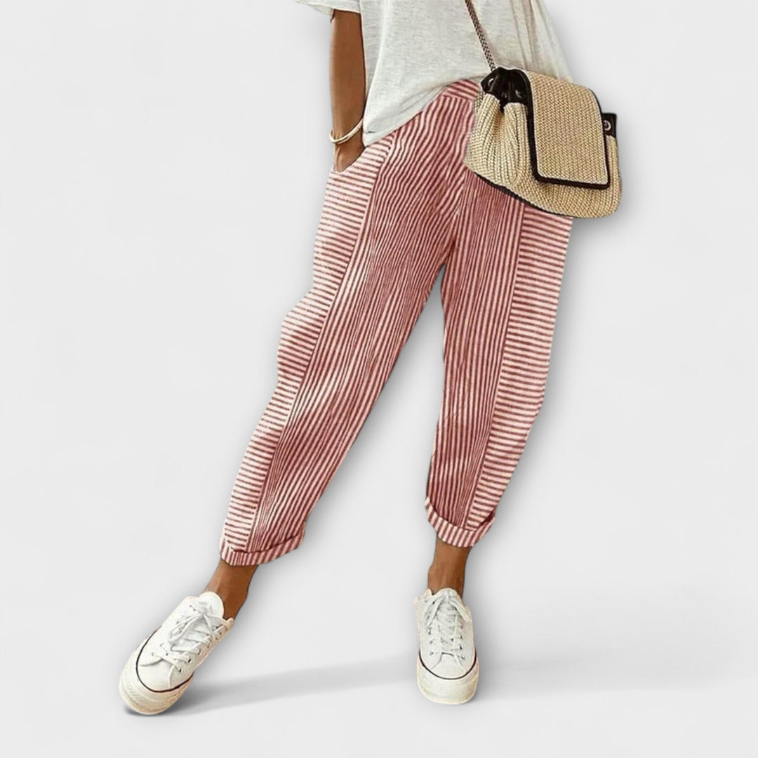 ELYRA™ | Striped Soft Fabric Trousers