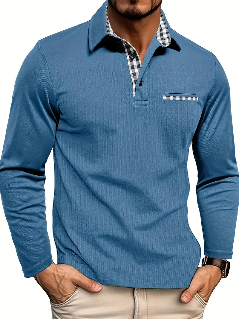 Herren Poloshirt mit Kragen | Langarm