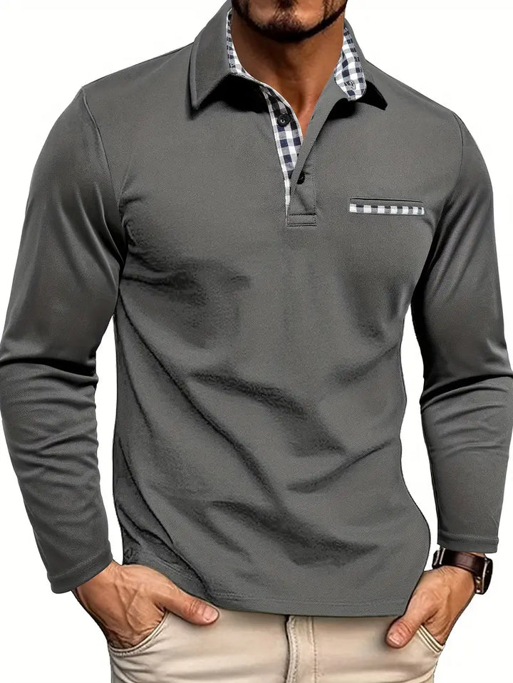 Herren Poloshirt mit Kragen | Langarm