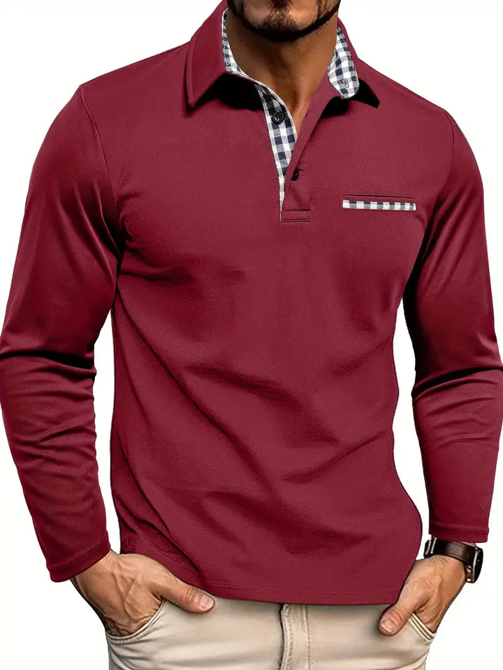 Herren Poloshirt mit Kragen | Langarm