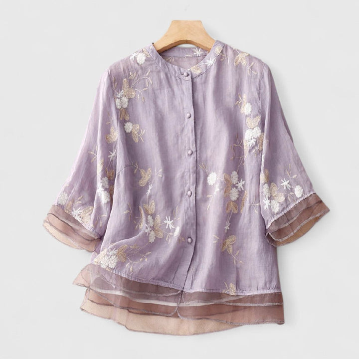 ELYRA™ | Floral Blouse in Premium Materials