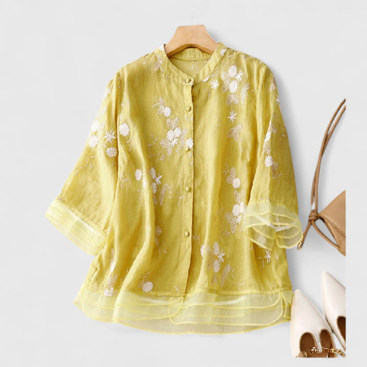 ELYRA™ | Floral Blouse in Premium Materials
