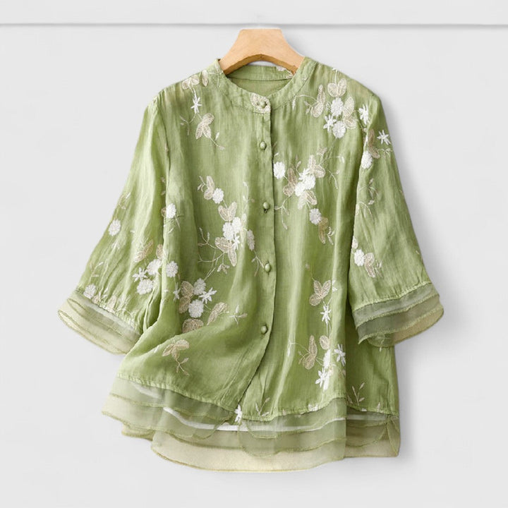ELYRA™ | Floral Blouse in Premium Materials