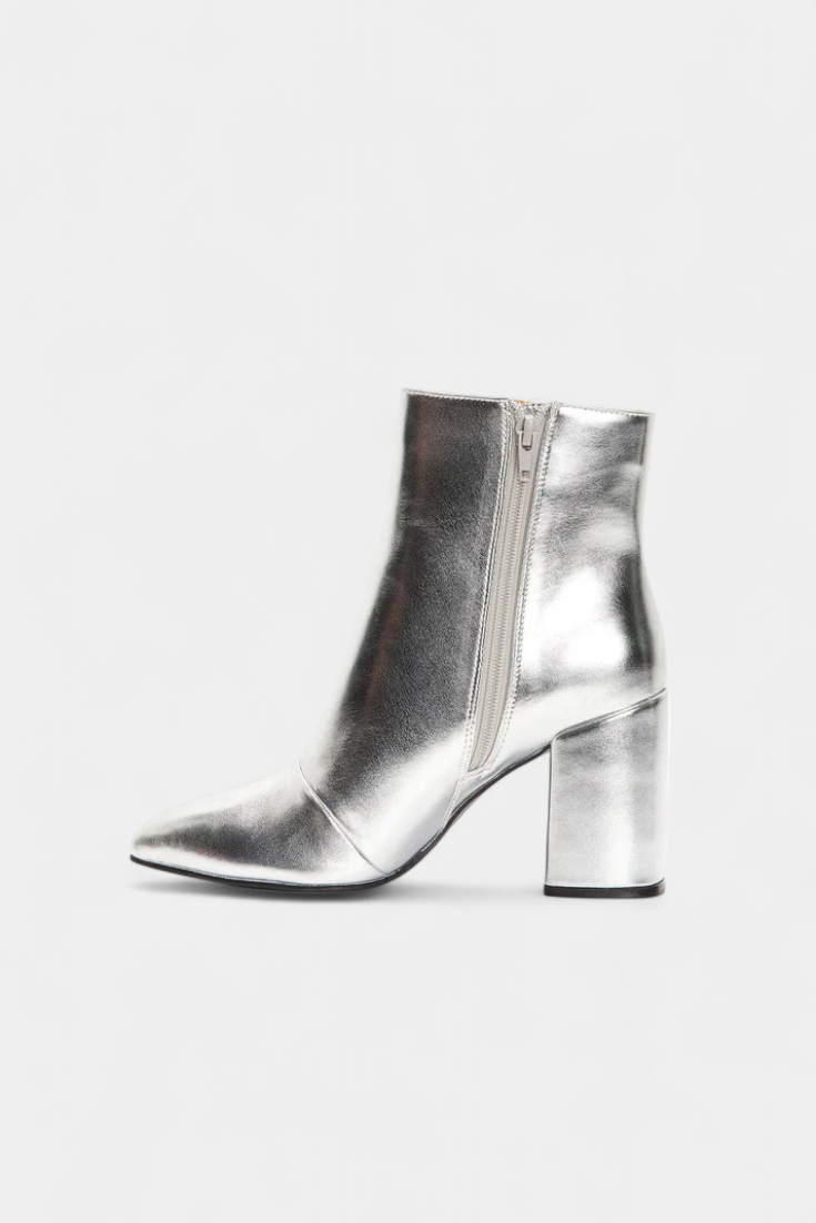 ELYRA™ | Silber Metallic High Heel Stiefel
